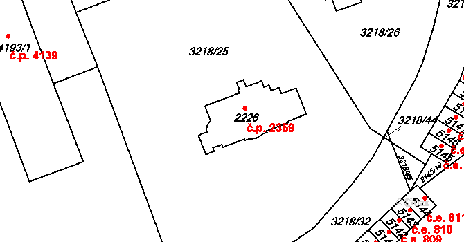 Hodonín 2359 na parcele st. 2226 v KÚ Hodonín, Katastrální mapa