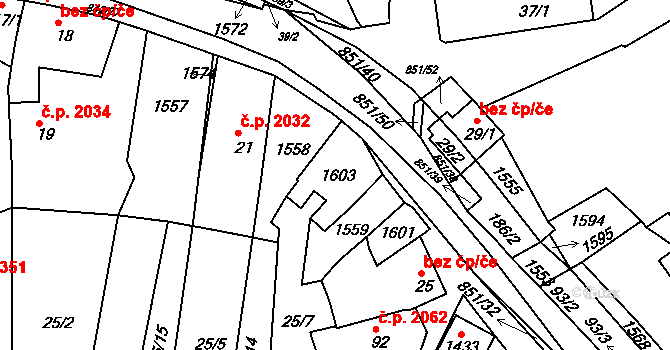 Nětčice 2070, Kyjov na parcele st. 23 v KÚ Nětčice u Kyjova, Katastrální mapa