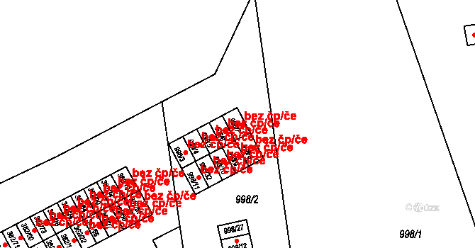 Karlovy Vary 39674029 na parcele st. 998/7 v KÚ Rybáře, Katastrální mapa