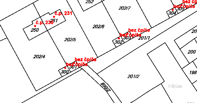 Výsluní 39726029 na parcele st. 301 v KÚ Výsluní, Katastrální mapa