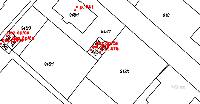 Bystřice nad Pernštejnem 44163029 na parcele st. 952 v KÚ Bystřice nad Pernštejnem, Katastrální mapa