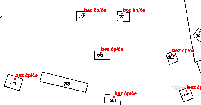 Ježov 44580029 na parcele st. 303 v KÚ Ježov, Katastrální mapa