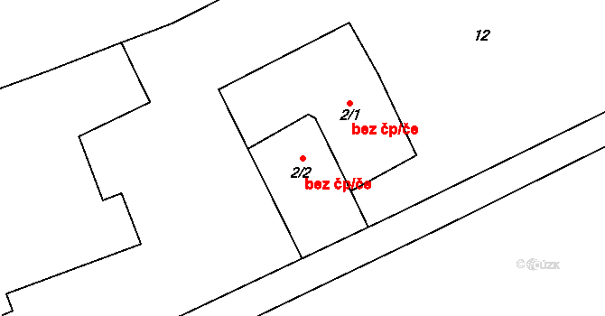Senice na Hané 49695029 na parcele st. 2/2 v KÚ Odrlice, Katastrální mapa