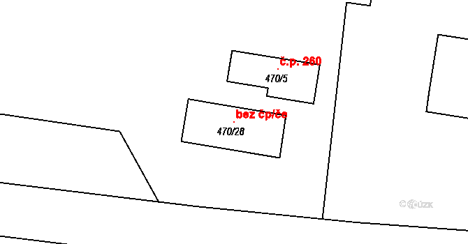 Branka u Opavy 107478030 na parcele st. 470/28 v KÚ Branka u Opavy, Katastrální mapa