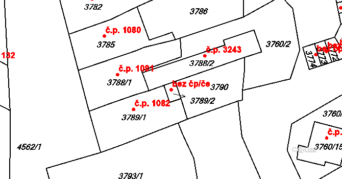 Česká Lípa 45878030 na parcele st. 3789/2 v KÚ Česká Lípa, Katastrální mapa
