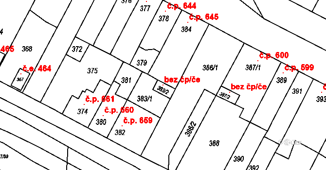 Bučovice 102435031 na parcele st. 383/2 v KÚ Bučovice, Katastrální mapa