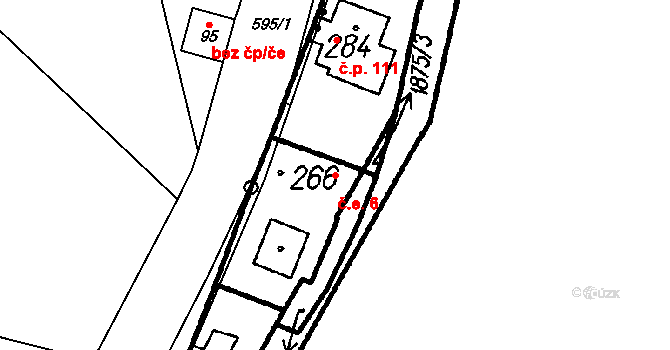 Bernov 16, Krajková na parcele st. 101 v KÚ Leopoldovy Hamry, Katastrální mapa