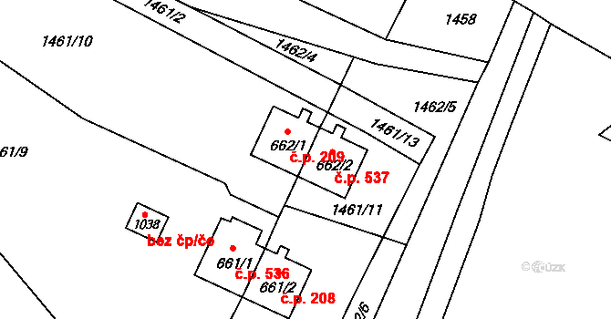 Rožnov pod Radhoštěm 2971 na parcele st. 5238 v KÚ Rožnov pod Radhoštěm, Katastrální mapa