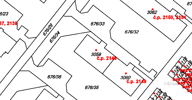 Dvůr Králové nad Labem 2148 na parcele st. 3059 v KÚ Dvůr Králové nad Labem, Katastrální mapa