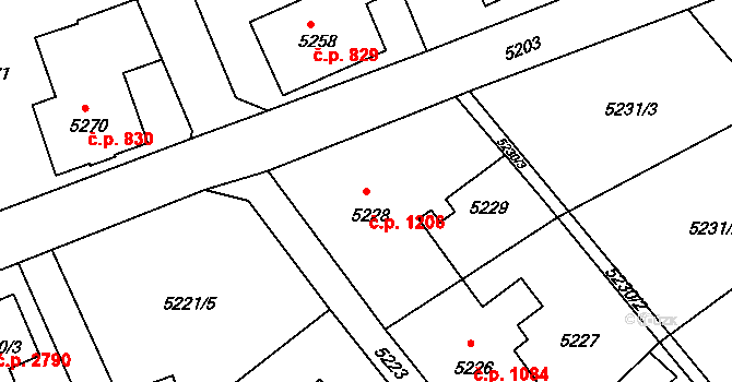 Varnsdorf 1206 na parcele st. 5228 v KÚ Varnsdorf, Katastrální mapa