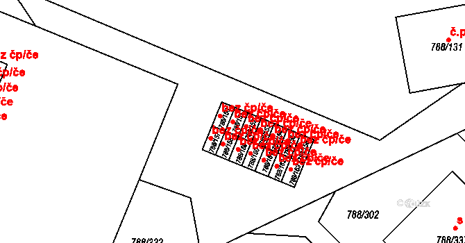 Boskovice 38327031 na parcele st. 788/151 v KÚ Boskovice, Katastrální mapa
