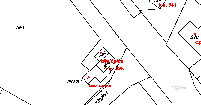 Třinec 40181031 na parcele st. 284/2 v KÚ Nebory, Katastrální mapa
