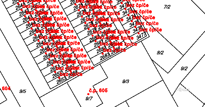 Třinec 40218031 na parcele st. 2683 v KÚ Lyžbice, Katastrální mapa