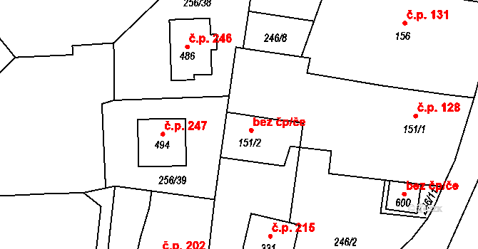 Radomyšl 40751031 na parcele st. 151/2 v KÚ Radomyšl, Katastrální mapa