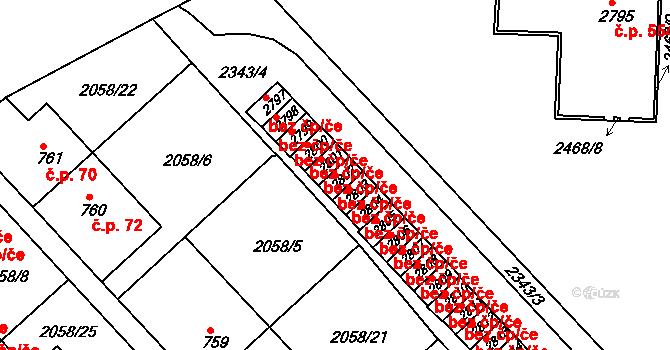 Trutnov 41859031 na parcele st. 2802 v KÚ Trutnov, Katastrální mapa