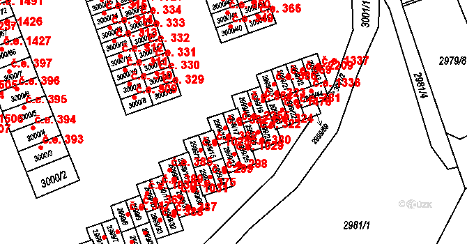 Český Těšín 2255 na parcele st. 2999/17 v KÚ Český Těšín, Katastrální mapa
