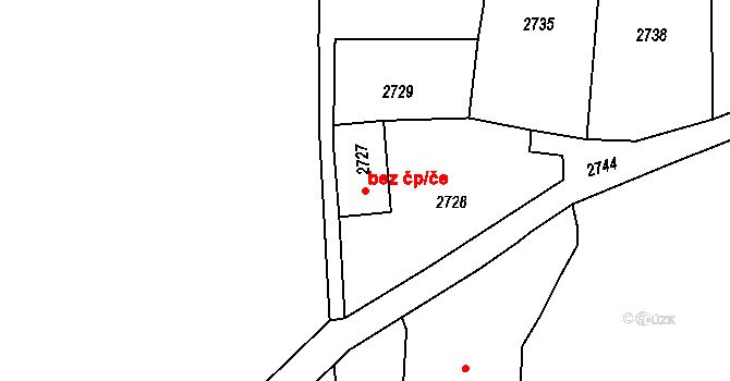 Třešť 44521031 na parcele st. 2727 v KÚ Třešť, Katastrální mapa