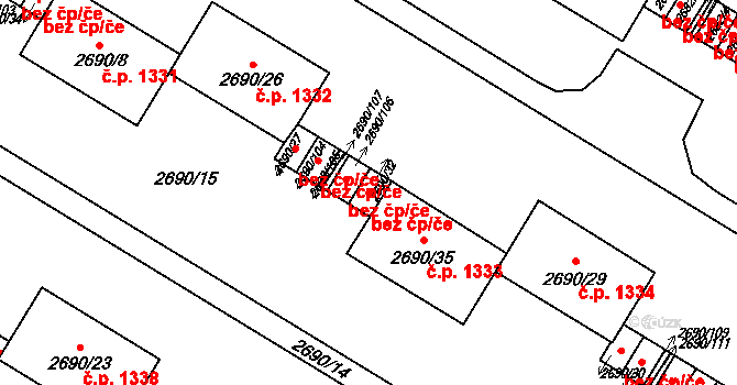 Slavkov u Brna 45881031 na parcele st. 2690/32 v KÚ Slavkov u Brna, Katastrální mapa