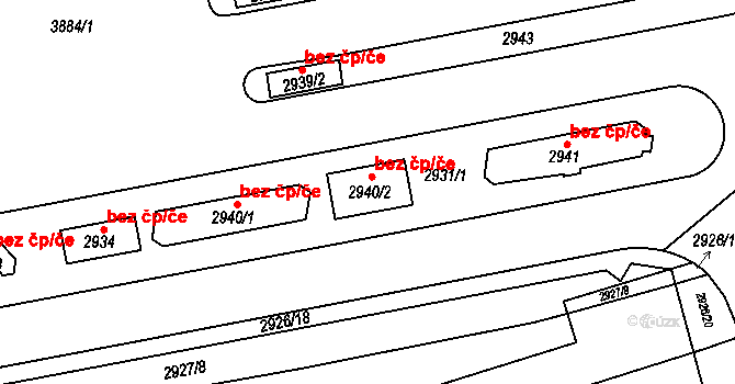 Praha 46815031 na parcele st. 2940/2 v KÚ Libeň, Katastrální mapa