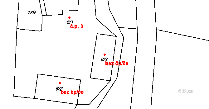 Tuřany 48635031 na parcele st. 6/3 v KÚ Tuřany u Kynšperku nad Ohří, Katastrální mapa