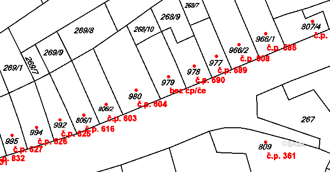 Kojetín 50170031 na parcele st. 979 v KÚ Kojetín, Katastrální mapa