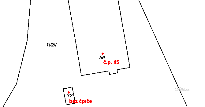Dolní Lipka 15, Králíky na parcele st. 56 v KÚ Dolní Lipka, Katastrální mapa