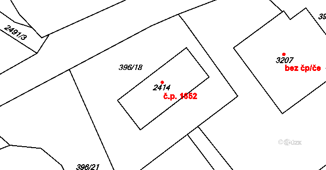 Humpolec 1652 na parcele st. 2414 v KÚ Humpolec, Katastrální mapa