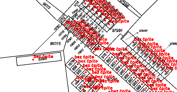Votice 39383032 na parcele st. 1582/1 v KÚ Votice, Katastrální mapa