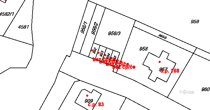 Mimoň 39742032 na parcele st. 954 v KÚ Mimoň, Katastrální mapa