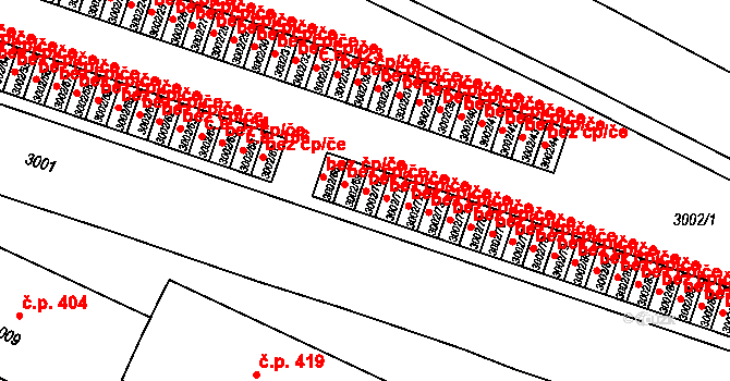Litoměřice 47616032 na parcele st. 3002/70 v KÚ Litoměřice, Katastrální mapa