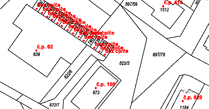 Slavonice 48866032 na parcele st. 737 v KÚ Slavonice, Katastrální mapa