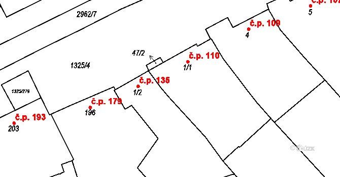 Nenkovice 110 na parcele st. 1/1 v KÚ Nenkovice, Katastrální mapa