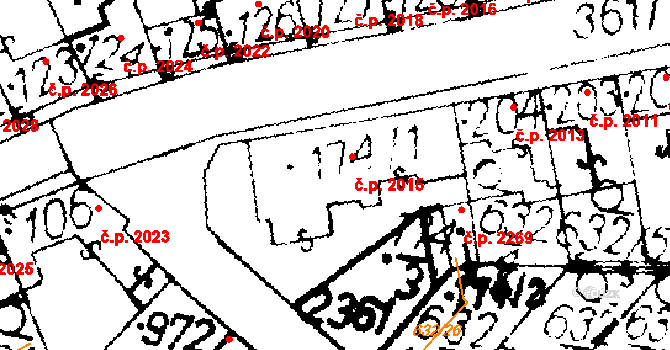 Podlusky 2015, Roudnice nad Labem na parcele st. 174/1 v KÚ Podlusky, Katastrální mapa