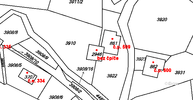 Frenštát pod Radhoštěm 42133033 na parcele st. 2946 v KÚ Frenštát pod Radhoštěm, Katastrální mapa