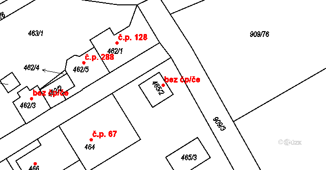 Osek 43383033 na parcele st. 465/2 v KÚ Osek u Hořovic, Katastrální mapa