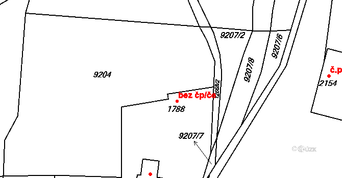 Nový Hrozenkov 45605033 na parcele st. 1788 v KÚ Nový Hrozenkov, Katastrální mapa