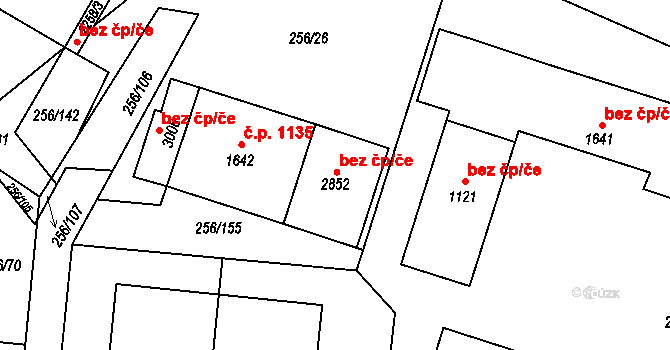 Přeštice 77595033 na parcele st. 2852 v KÚ Přeštice, Katastrální mapa