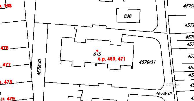 Vroutek 471,489 na parcele st. 615 v KÚ Vroutek, Katastrální mapa