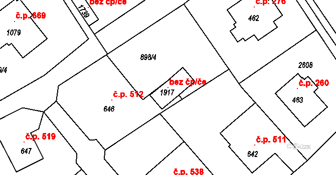Rožmitál pod Třemšínem 103649034 na parcele st. 1917 v KÚ Rožmitál pod Třemšínem, Katastrální mapa