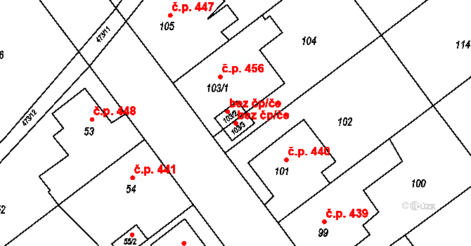 Ostrava 38202034 na parcele st. 103/3 v KÚ Svinov, Katastrální mapa
