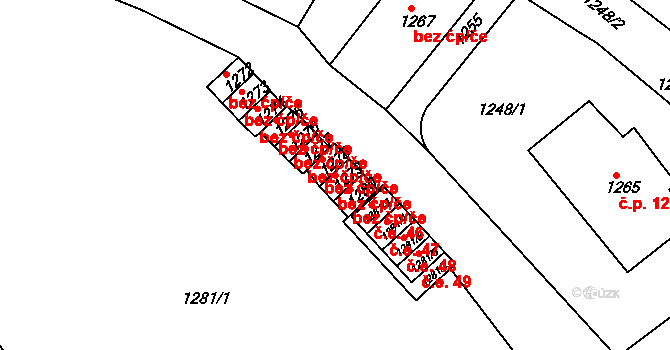 Ústí nad Labem 38856034 na parcele st. 1279 v KÚ Střekov, Katastrální mapa
