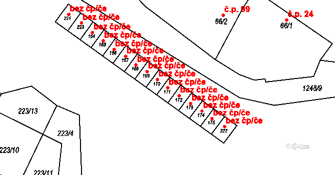 Střelice 40973034 na parcele st. 171 v KÚ Střelice u Jevišovic, Katastrální mapa