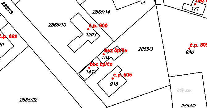 Cvikov 43229034 na parcele st. 1413 v KÚ Cvikov, Katastrální mapa