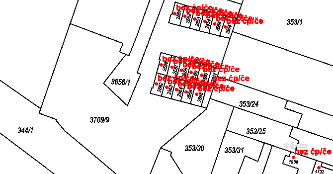 Lysá nad Labem 43426034 na parcele st. 2563 v KÚ Lysá nad Labem, Katastrální mapa