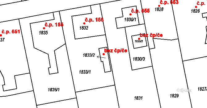Odry 44896034 na parcele st. 1833/2 v KÚ Odry, Katastrální mapa