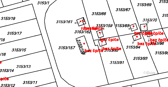Chomutov 49554034 na parcele st. 3153/158 v KÚ Chomutov II, Katastrální mapa