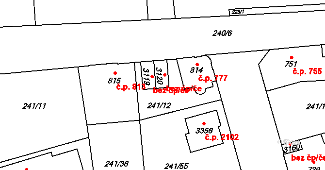 Blansko 1065 na parcele st. 3120 v KÚ Blansko, Katastrální mapa
