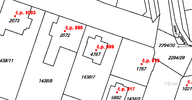 Beroun-Město 999, Beroun na parcele st. 4787 v KÚ Beroun, Katastrální mapa