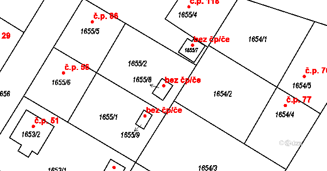 Bohumín 38216035 na parcele st. 1655/8 v KÚ Nový Bohumín, Katastrální mapa