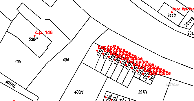 Lanškroun 43203035 na parcele st. 1743 v KÚ Lanškroun, Katastrální mapa